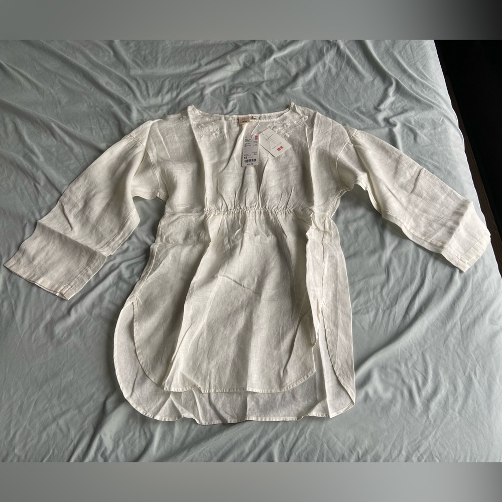 NTW Soldout Hana Tajima Uniqlo Embroidered Linen Tunic XS